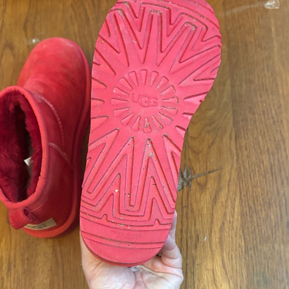 Red UGG Ankle Boots - Picture 6 of 6